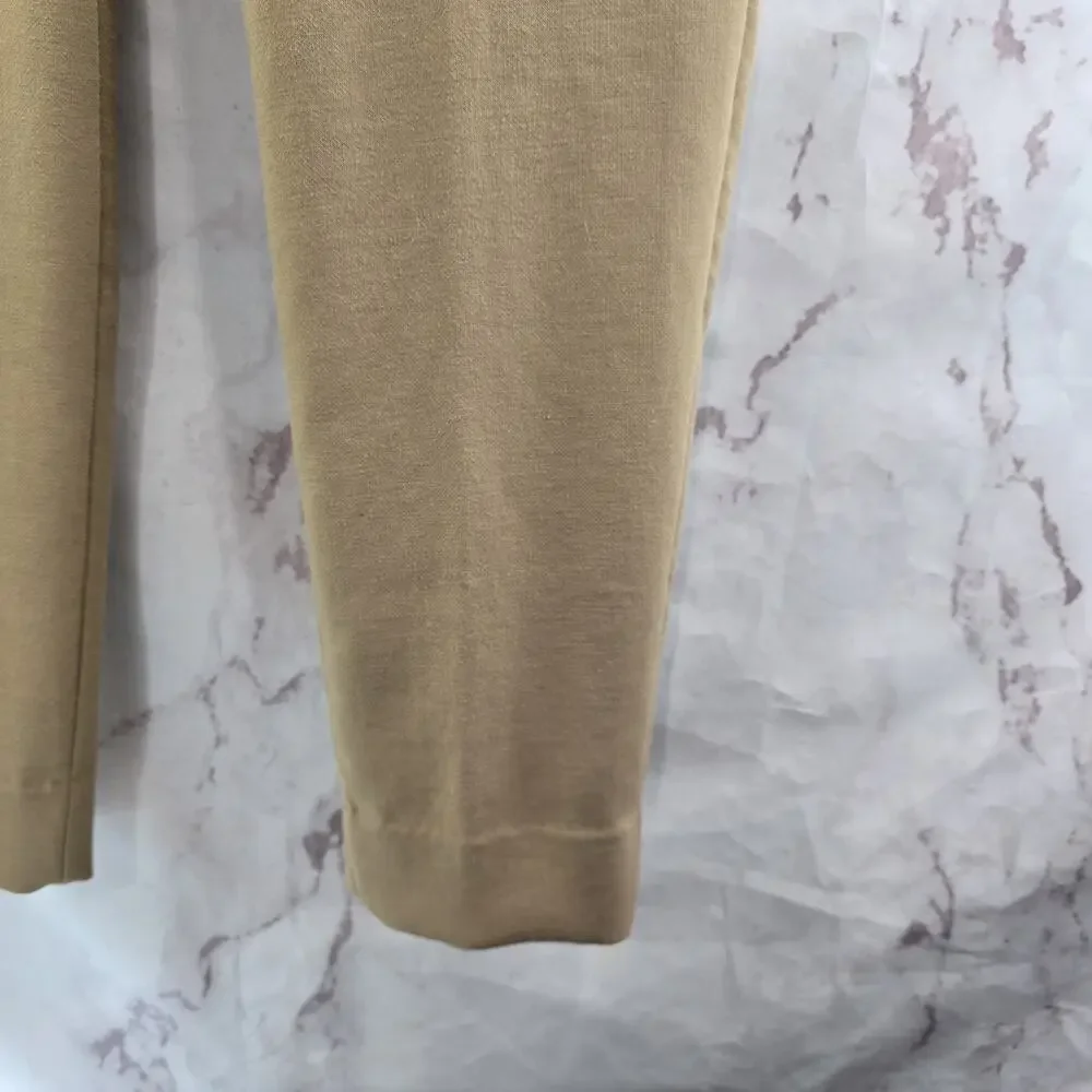 J Crew Pants Womens 4 Camel Tan Cameron High Rise Crop Straight 365 G8547